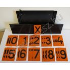 ADR tábla cserélhető számokkal